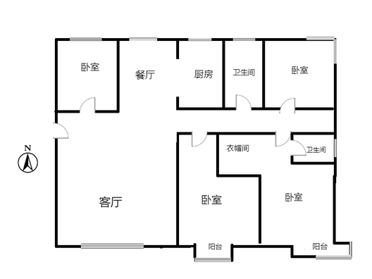 三利中和城一期4室2厅2卫户型图