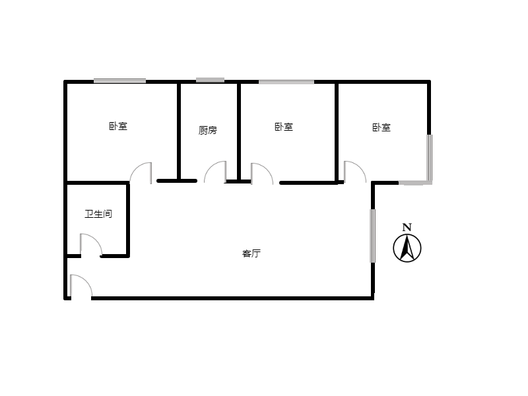 弘德缘（豪门庄园三期）3室1厅1卫户型图