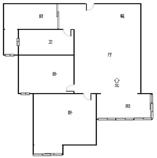 天伦湾嘉园2室2厅1卫户型图