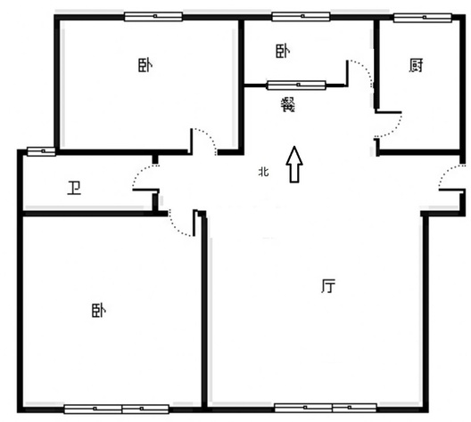 祥云瑞景3室2厅1卫户型图