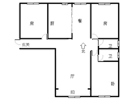 天伦湾嘉园3室2厅2卫户型图