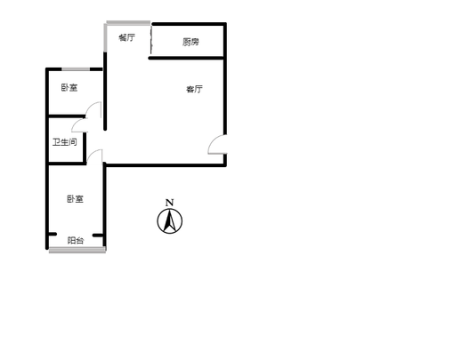 联合七号院2室2厅2卫户型图