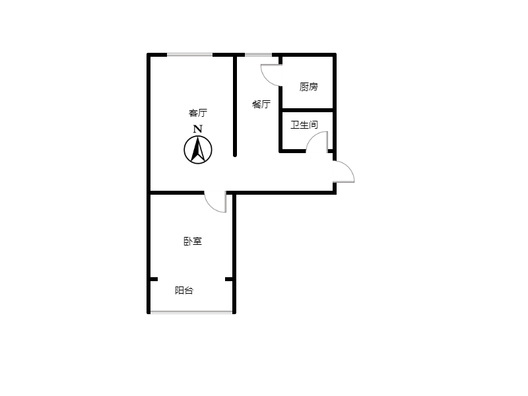 仁和小区1室2厅1卫户型图