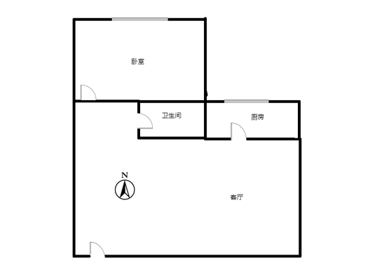 公园壹号1室1厅1卫户型图