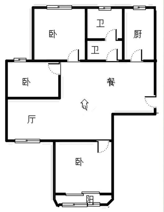 富景华庭3室2厅2卫户型图