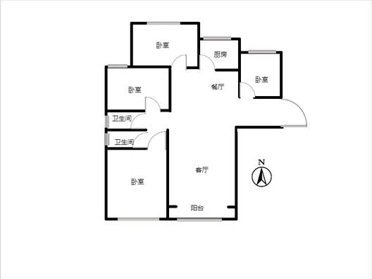卓悦城北京未4室2厅2卫户型图
