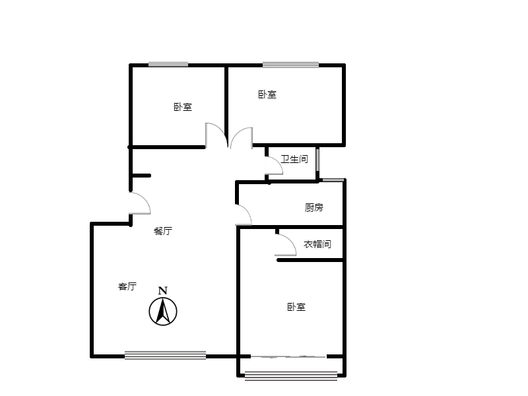 中央公馆3室2厅2卫户型图