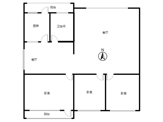 农业局小区3室2厅1卫户型图
