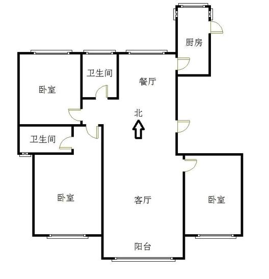 祥云瑞景3室2厅2卫户型图