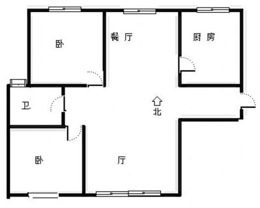 祥云瑞景2室2厅1卫户型图