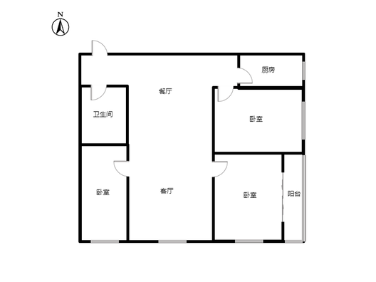 仁和小区3室2厅1卫户型图