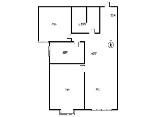 三利中和城二期东区(C区）2室2厅1卫户型图