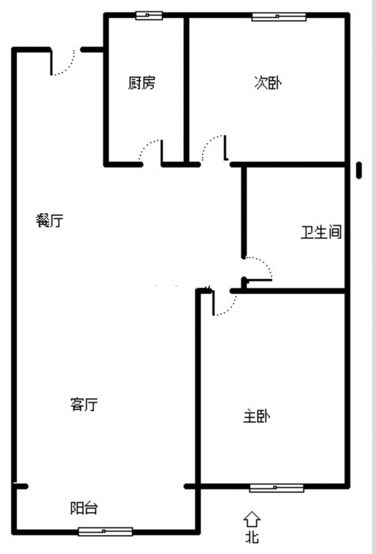 香邑溪谷悦都2室2厅1卫户型图