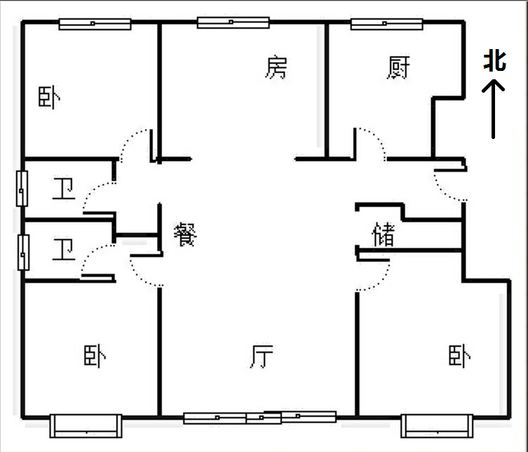 华远和府二期4室2厅2卫户型图