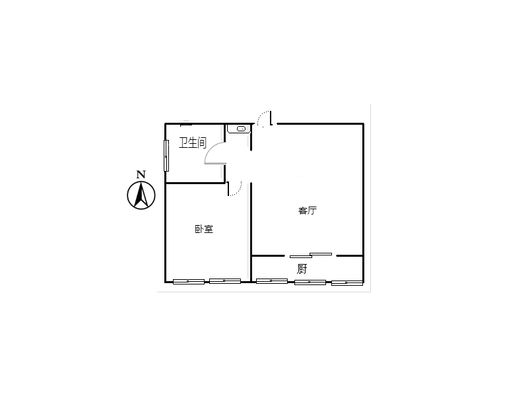 凯兴花园（悦享城）1室1厅1卫户型图