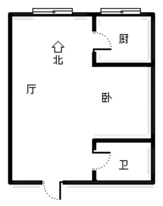 名流美域1室1厅1卫户型图