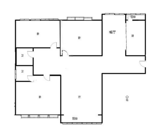 君临天下御景园3室2厅2卫户型图