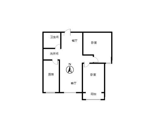 宏远裕隆2室2厅1卫户型图