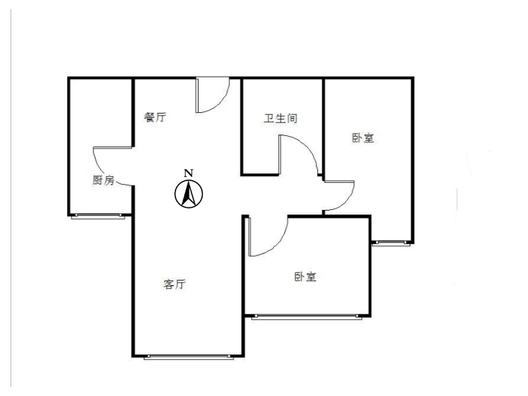 祥云瑞景2室2厅1卫户型图
