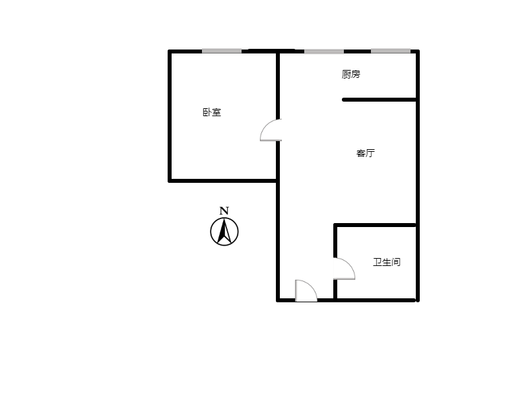惠友钻石广场（AB座）1室1厅1卫户型图