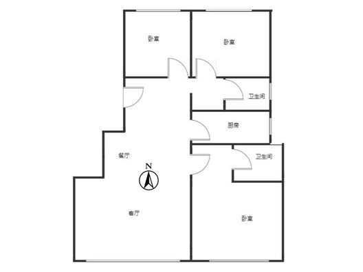 中铁建樾府国际3室2厅2卫户型图