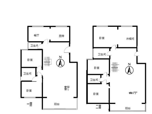 中央公馆5室3厅4卫户型图