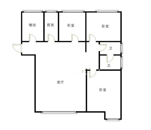 三利中和城一期4室1厅1卫户型图
