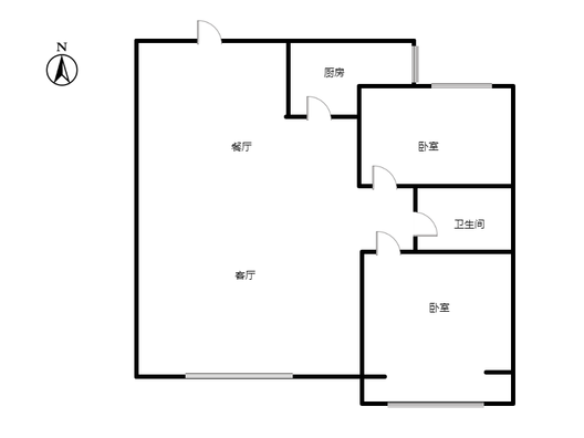 公园壹号2室2厅1卫户型图
