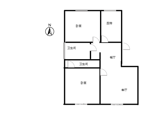 华侨城2室2厅2卫户型图