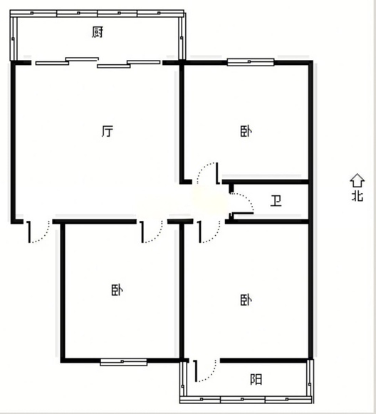 天龙小区（一期）3室1厅1卫户型图