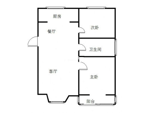 绿茵家园2室2厅1卫户型图