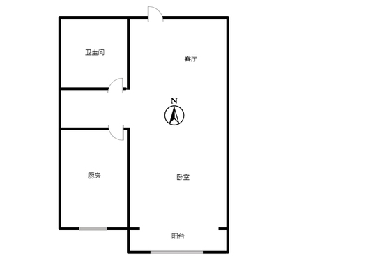 宏远景园1室1厅1卫户型图