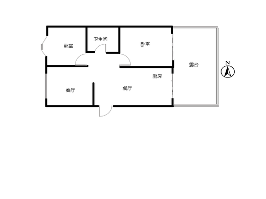 惠友康庭2室2厅1卫户型图