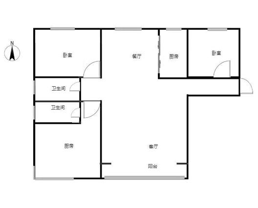 天伦湾嘉园3室2厅2卫户型图