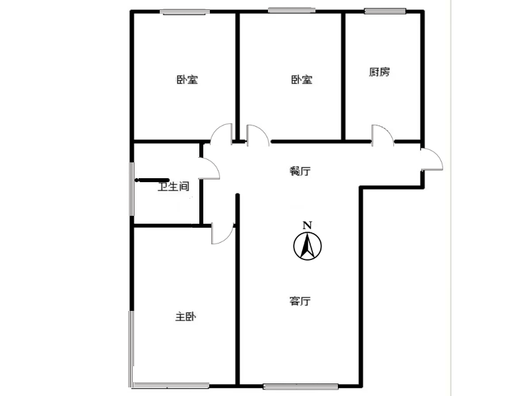 三利中和城二期东区(C区）3室2厅1卫户型图