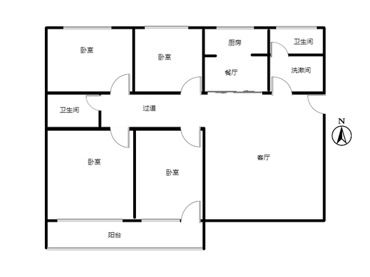 燕赵花园4室2厅2卫户型图