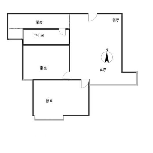 天伦湾嘉园2室2厅1卫户型图