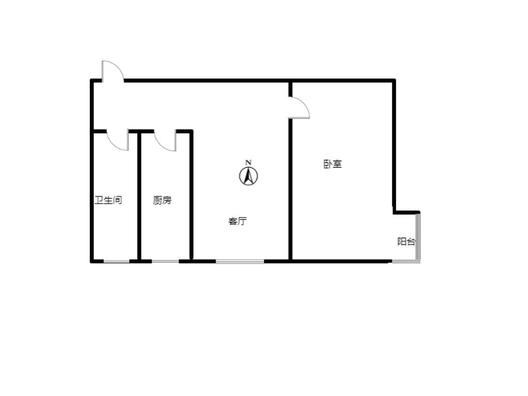 鸿盛凯旋门1室1厅1卫户型图