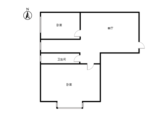 水岸花城1室1厅1卫户型图