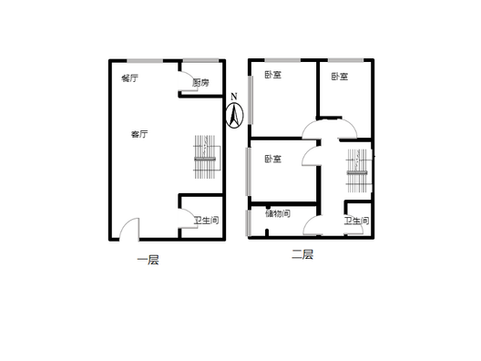 惠友钻石广场（AB座）3室2厅2卫户型图
