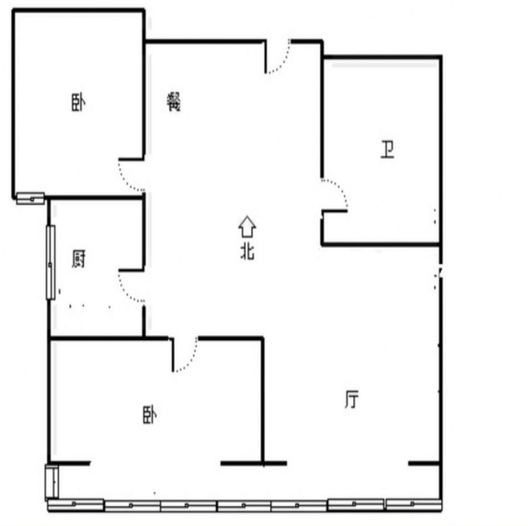 北京城建德信御府2室2厅1卫户型图