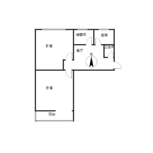 仁和小区2室1厅1卫户型图