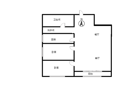 东林家园2室2厅1卫户型图