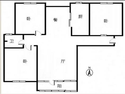 香邑溪谷上园3室2厅1卫户型图