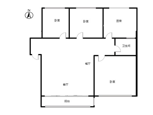 研制厂小区3室2厅1卫户型图