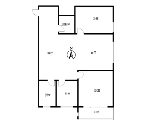 仁和小区3室2厅1卫户型图