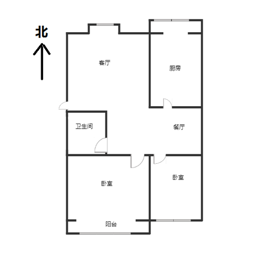 绿茵家园2室2厅1卫户型图