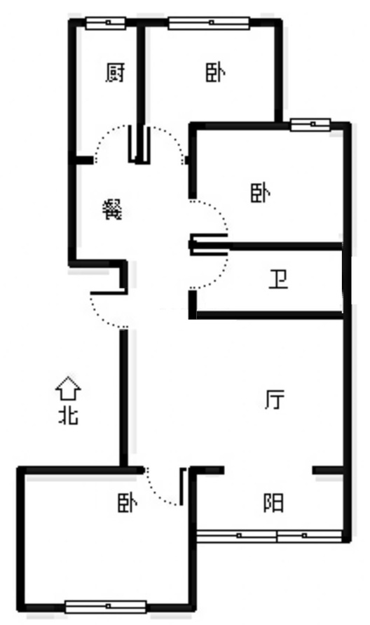 范阳一号（鹏渤御苑）3室2厅1卫户型图