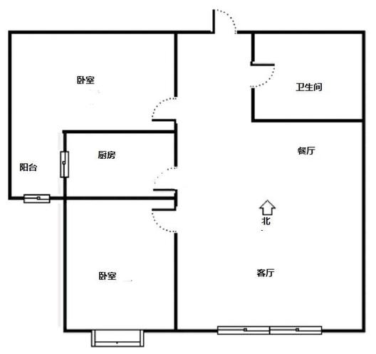 香邑溪谷一期2室2厅1卫户型图