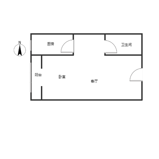 善水永利花园1室1厅1卫户型图